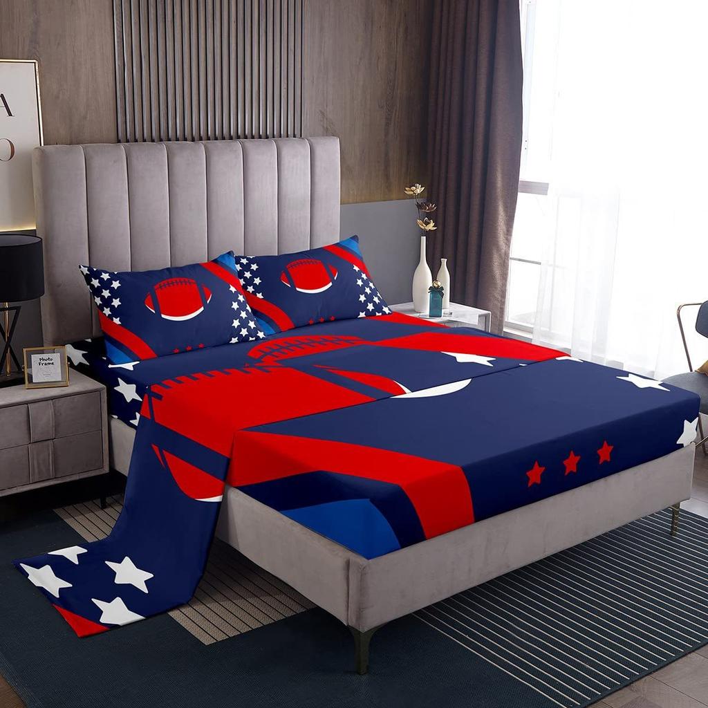 Christmas dog pattern mattress four-piece bedding set bedroom dormitory bedding decoration