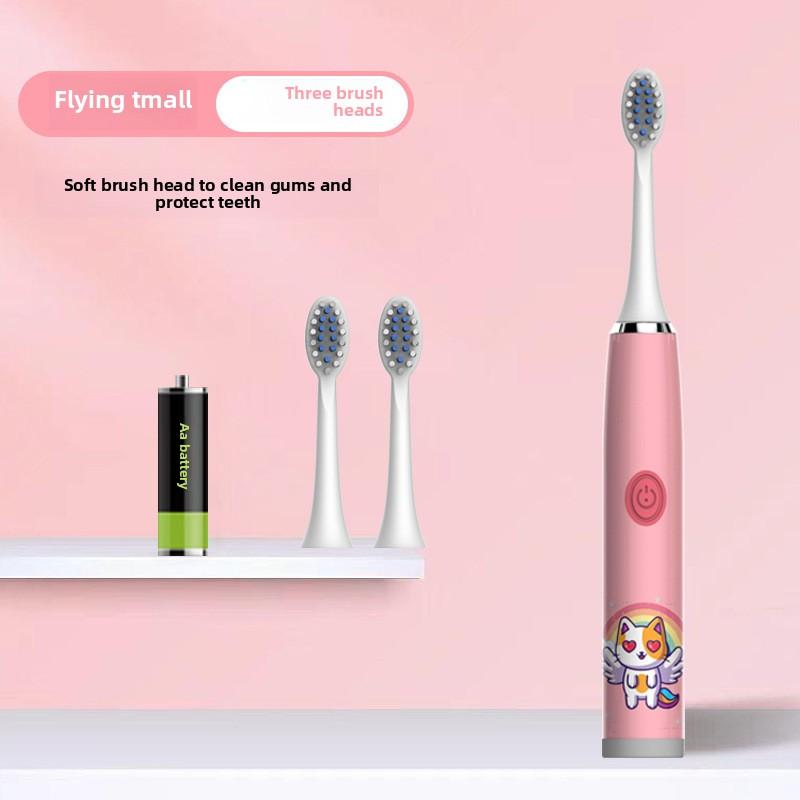 Children's Electric Toothbrush Cartoon Soft Hair IP7 Waterproof Sonic Automatic Ten Thousand Hair Brush U-shaped Toothbrush