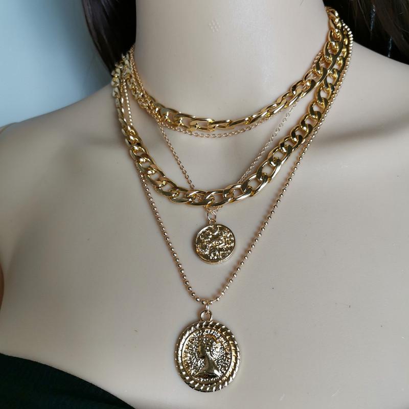 New Necklace Retro Heyuan Brand Queen Portrait Necklace Women's Fashionable Temperament