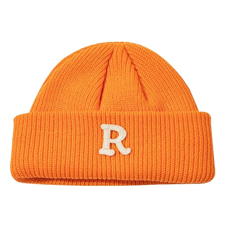 

[White Fang] hat beanie knit hat simple Fashionable outdoor natural men s ladies CZ467 (orange)