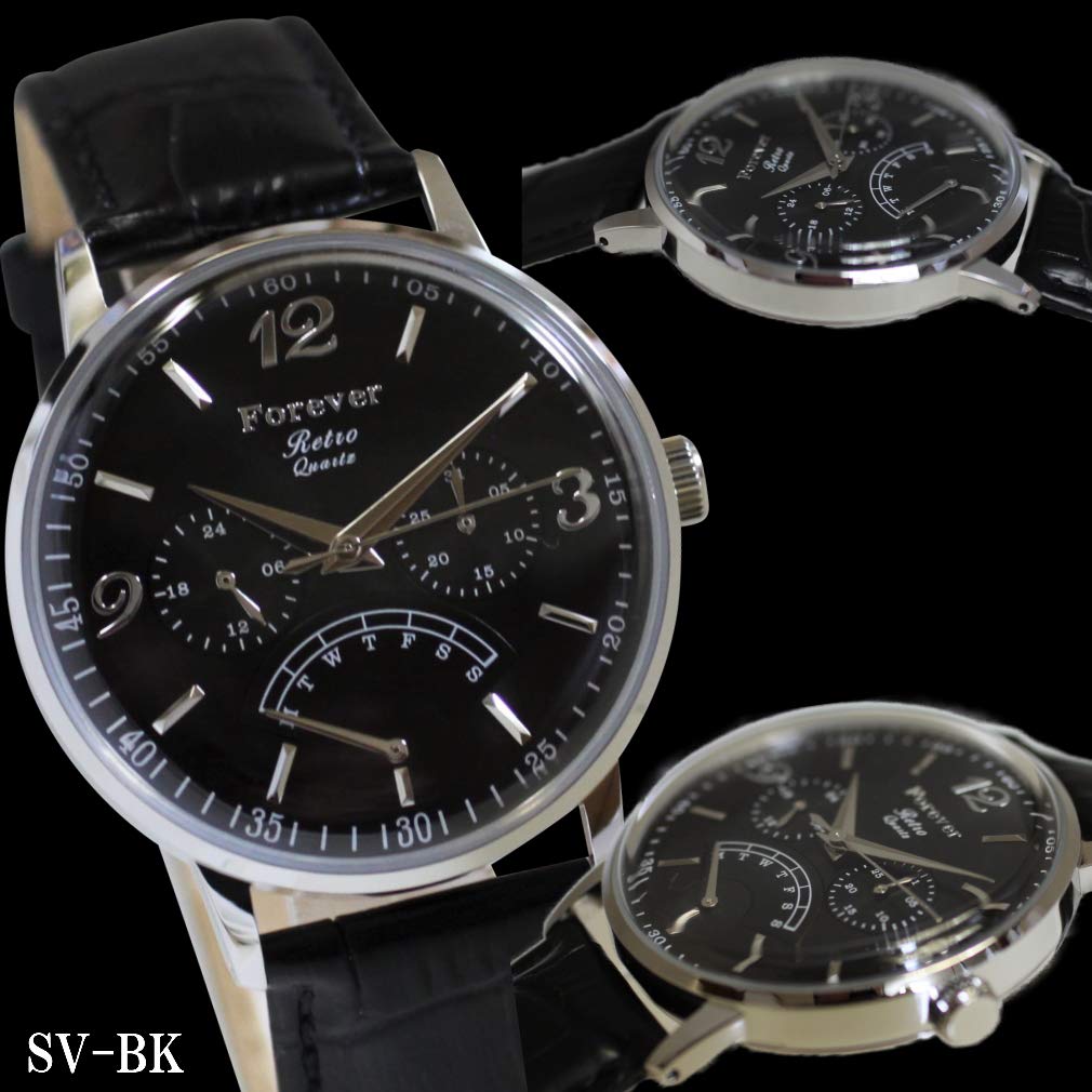 This pair of retro quartz watches has a striking It features a day of the and Enjoy it with your loved This unisex features a function and leather