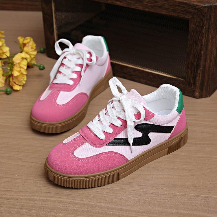 

[youshilai] Sports and leisure pink board shoes women s German training shoes 2025 autumn new flat white shoes 36