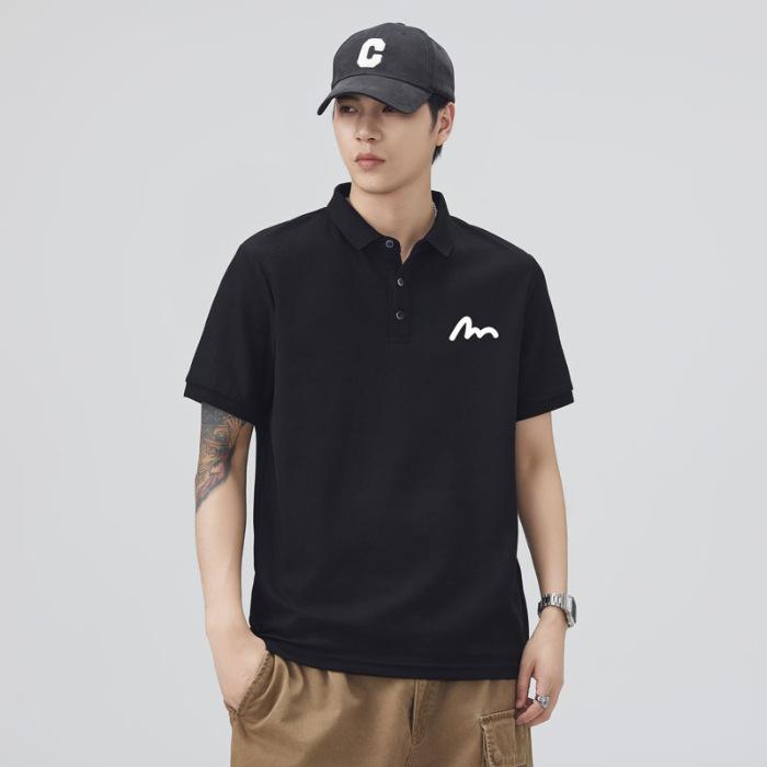 Summer Thin Three-dimensional Silicone Printed Short-sleeved POLO Shirt Men's T-shirt Top