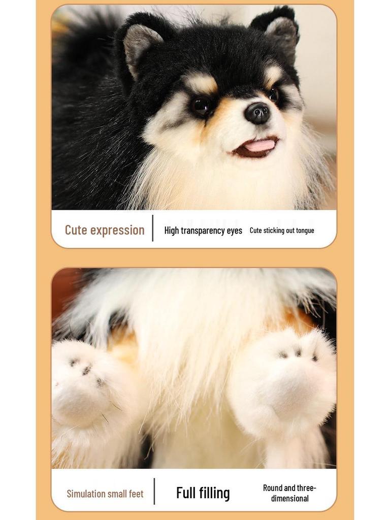 Creative Cute Black Pomeranian & Chihuahua Plush Toy Animal Ornament