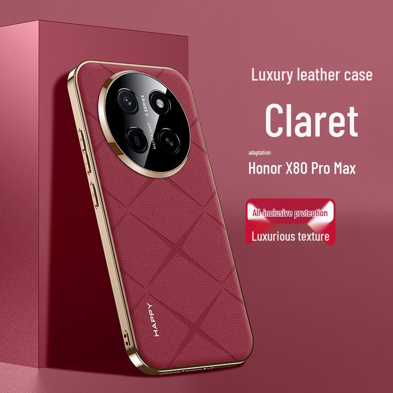 Premium Full Coverage Anti-Drop Leather Case for Honor X80 Pro Max