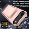 Solid Color Card Holder Phone Case For iPhone 17 Pro Max 16 Plus 15 14 13 12 11 Combination of hard and soft Shockproof Cover