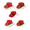 Christmas Cowboy Hat Funny Decorative Unisex Holiday Cap for Stage Performance