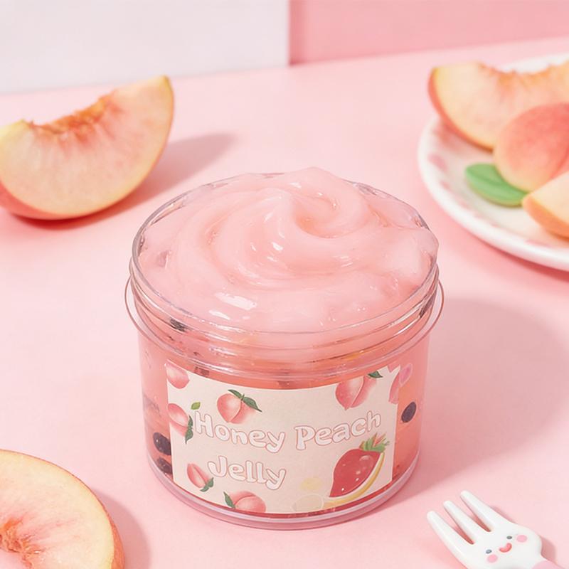 70/300Ml Large Capacity Crystal Slime Kit Fruit Jelly Boba Clear Crunchy Slime Kids' Colorful Non-Sticky Clay Stress Relief