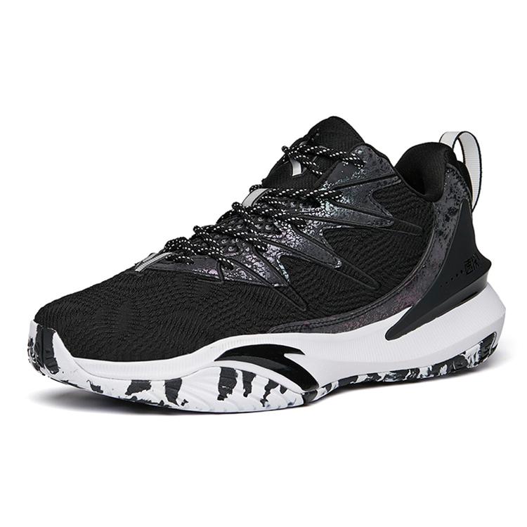 New Anta The Dagger 5 Cushioning Anti Slip And Wear Resistant Low Top Basketball Shoes Men's Black White 112141605-5