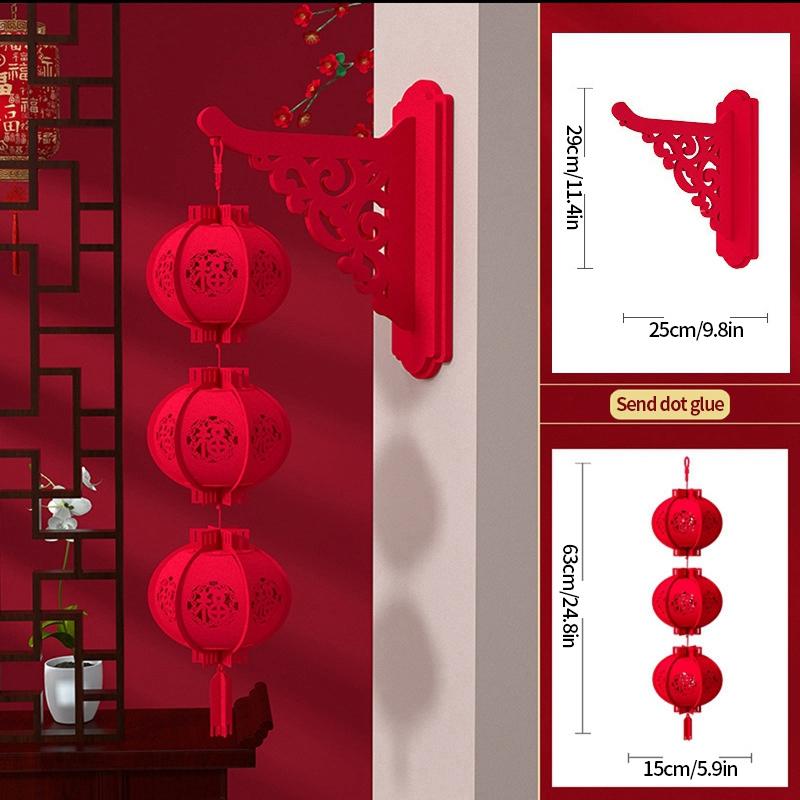 2026 Spring Festival Hanging Ornament The Year of Horse Chinese New Year Decoraitons 2026 Wall Hanging Lanterns Decor