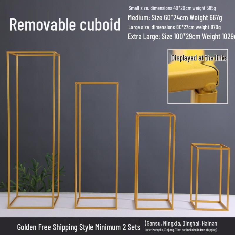 Żelazny Kwiatowy Stojak Kolumnowy do Dekoracji Uliczki Weselnej