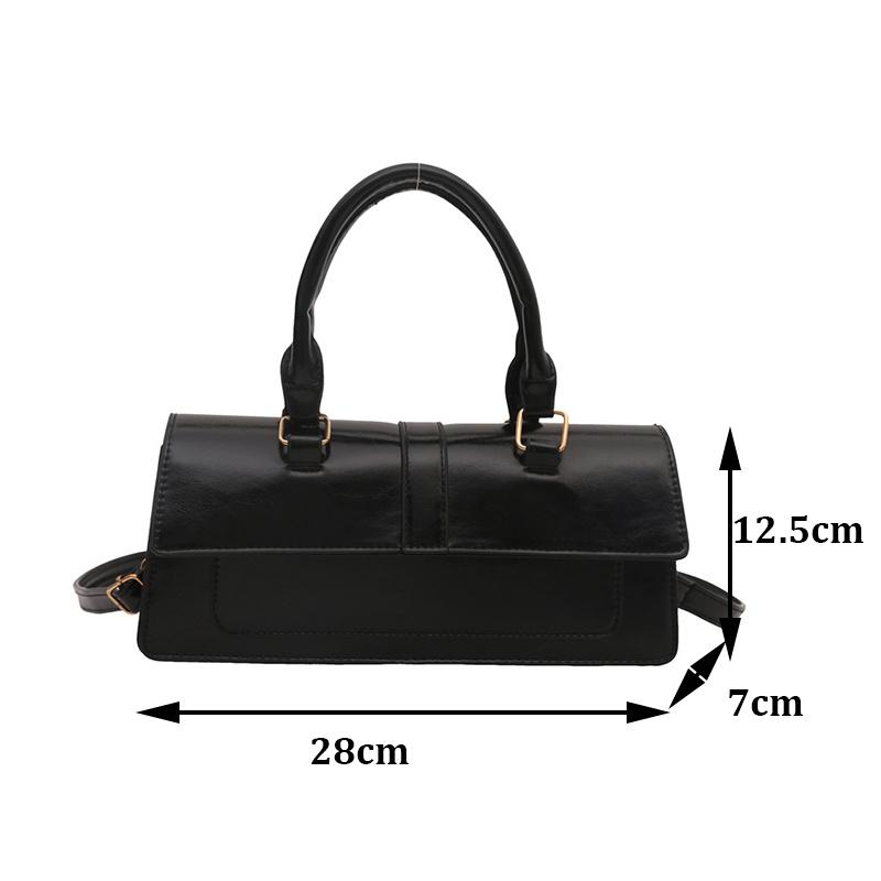 High Quality PU Leather Handbag Purse Women's Bag Solid Color Square Shoulder Crossbody Bags Lady Messenger Tote