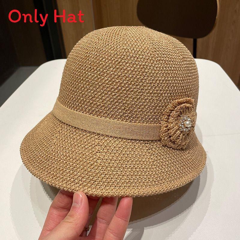 Summer Ladies Hat With Floral Pattern And Sun Protection For Outdoor Travel
