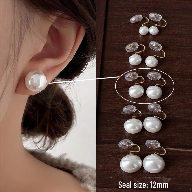 Shi Jia Mantou Lux Pearl Earrings 925 Silver Studs for Women 2024