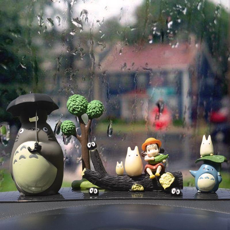 New Japanese My Neighbor Totoro Series Spirited Away Doll Hand Made Doll Pvc Car Interior Desktop Gift Micro Landscape Ornaments