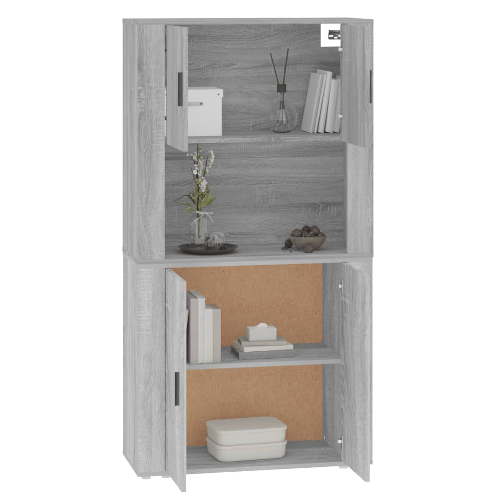 Highboard Gray Sonoma Wood Based Panel