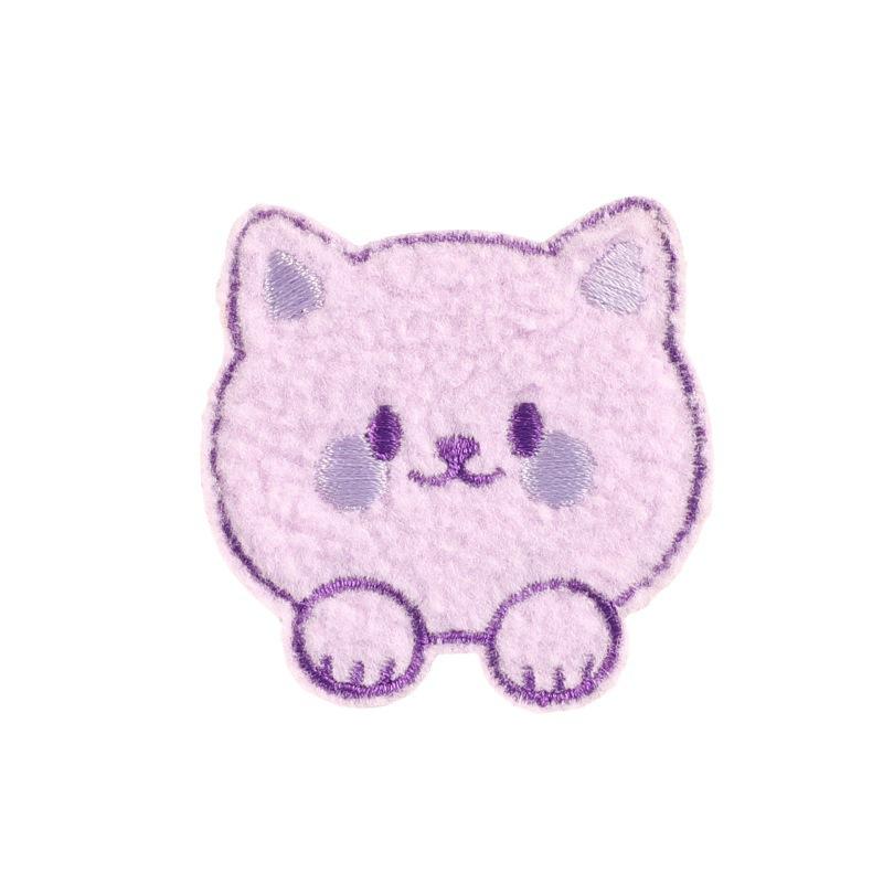 Embroidery sticker Embroidery label Cartoon plush animal patch sticker Hand account DIY accessories Self-adhesive cloth sticker