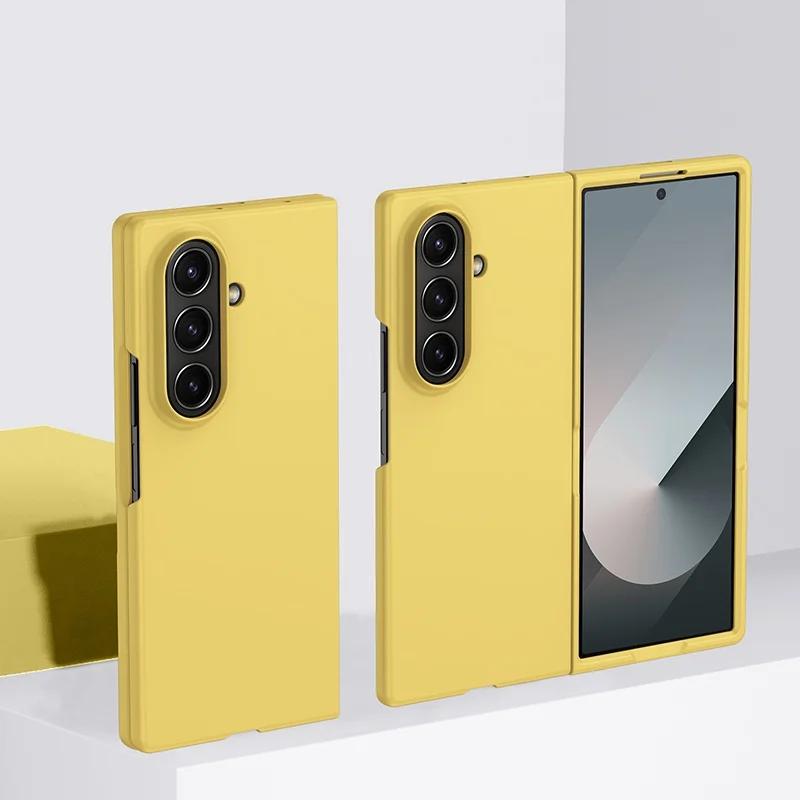Fashion Luxury Skin Feel Frosted Matte Phone Case For Samsung Galaxy Z Fold 7 6 5 4 3 2 Candy Color PC Shockproof Protect Cover
