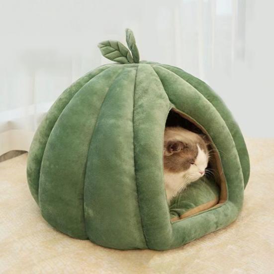 Closed Cat Nest Winter Warm Pet Bed Cactus Ball Shape Pet
