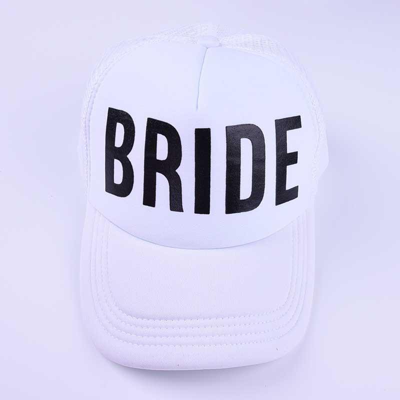 BRIDE SQUAD Bachelor Woman Snapback Caps Hip Hop Branded Baseball Mesh Cap Wedding Party Man Adjustable Golden Letter Pink Color