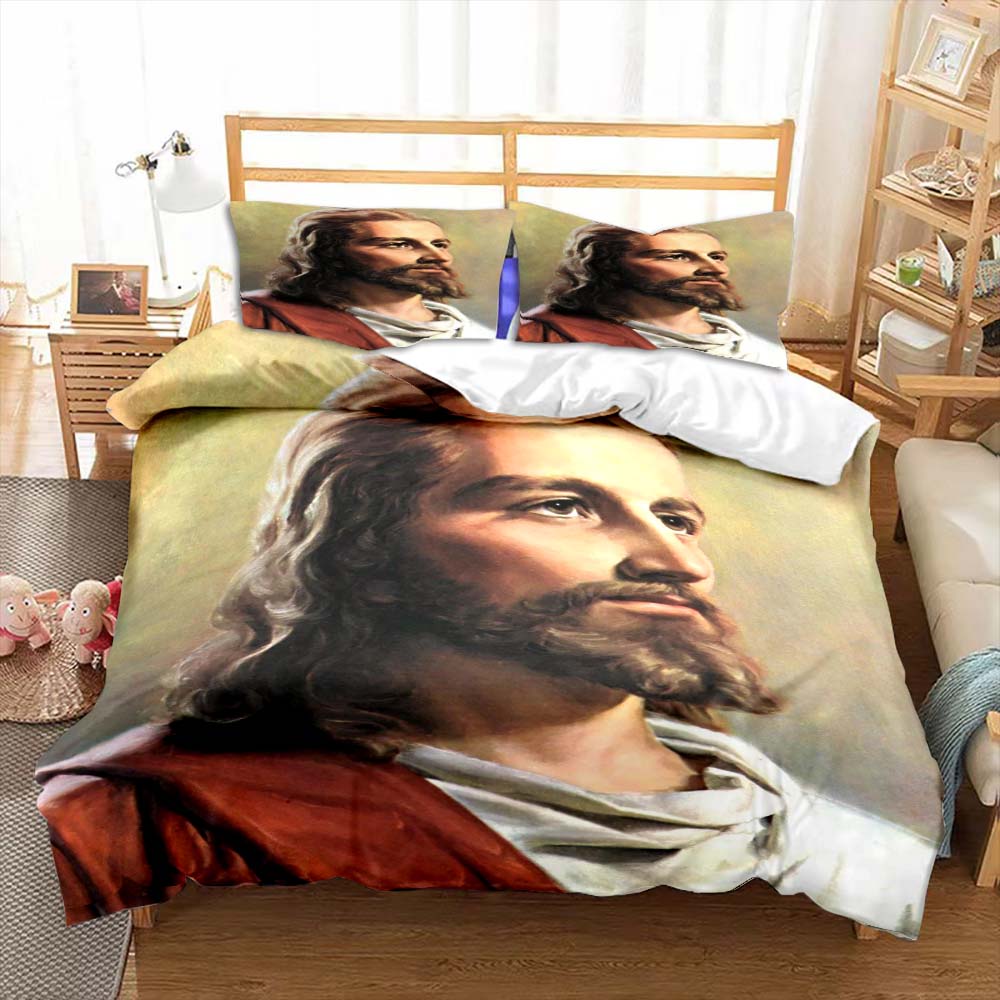 Jesus Virgin Mary Bedding Set Bedroom Twin Bedding Set Comforter Kids Adults Bed Duvet Cover Double King Comforter Home Decor