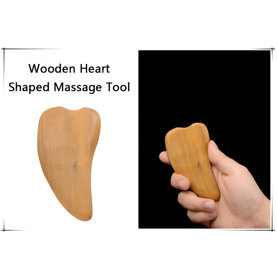 Wooden Heart-Shaped Gua Sha Massage Tool, Slimming & Muscle Relaxation, Handheld Massage  Board for Back, Legs, Arms