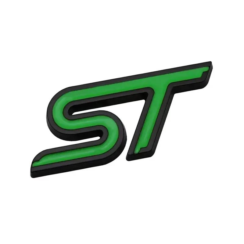 

1Pc 3D Metal ST Badge Decal Car Body Emblem Rear Trunk Sticker for Everest Fiesta Focus Mondeo Ranger Mustang Transit Explorer