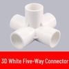 32mm PVC 6-Way Water Pipe Connectors (5-Pack)