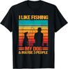 I Like Fishing My Dog And Maybe 3 People Funny Sarcasm Gift Unisex T-Shirt