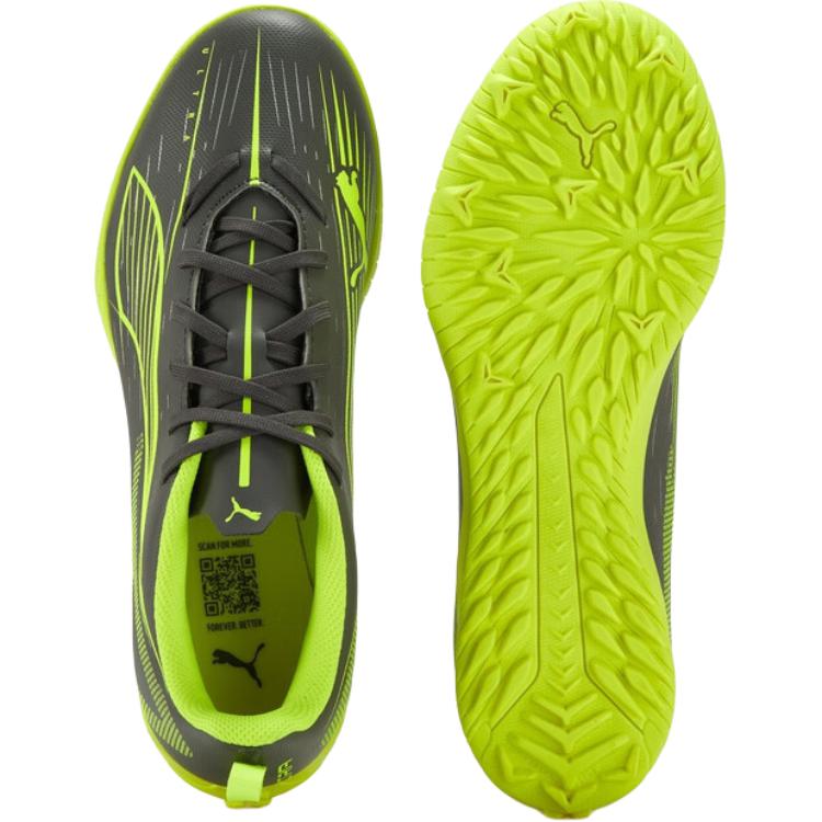 Puma Ultra 5 Series Play TT Jr Fashion Comfortable Versatile Low Top Kids Soccer Shoes Kids sneaker Silver Yellow 108333-03