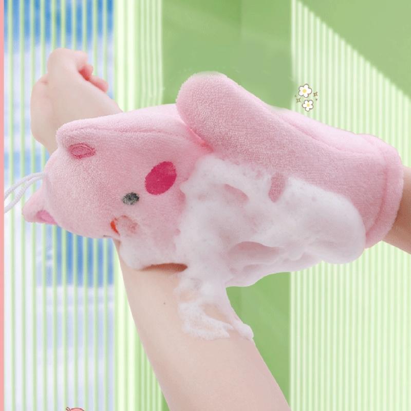 Soft Exfoliating Bath Mitts For Children Ergonomic Design Hypoallergenics Bath Gloves Durability Bathing Accessories