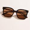Retro Square Oversized Sunglasses Fashion Uv400 Protection Cycling Eyewear Cat Eye Black Shades For Beach Travel Streetwear