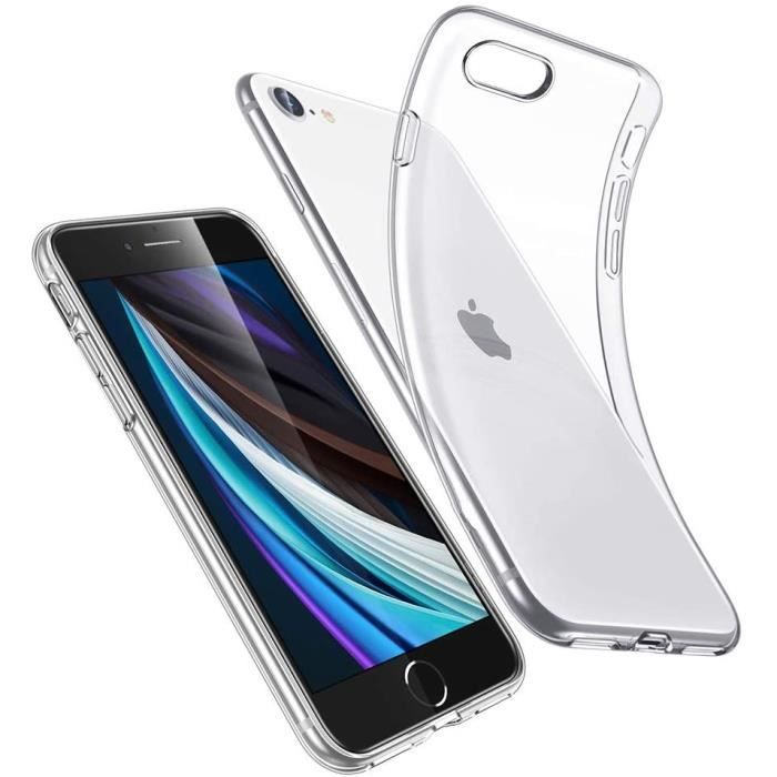 Coque pour iPhone SE 2022 - Phonillico® - Silicone Gel TPU - Protection Souple - Ultra Mince - Transparent
