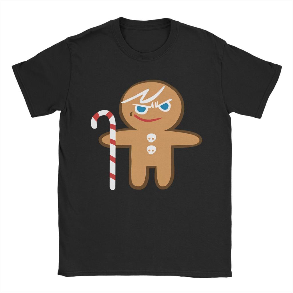 Унисекс футболка Cookies Run Kingdom Винтажная 100% хлопок Футболка с коротким рукавом GingerBrave Футболки Топы с круглым вырезом Идея для подарка