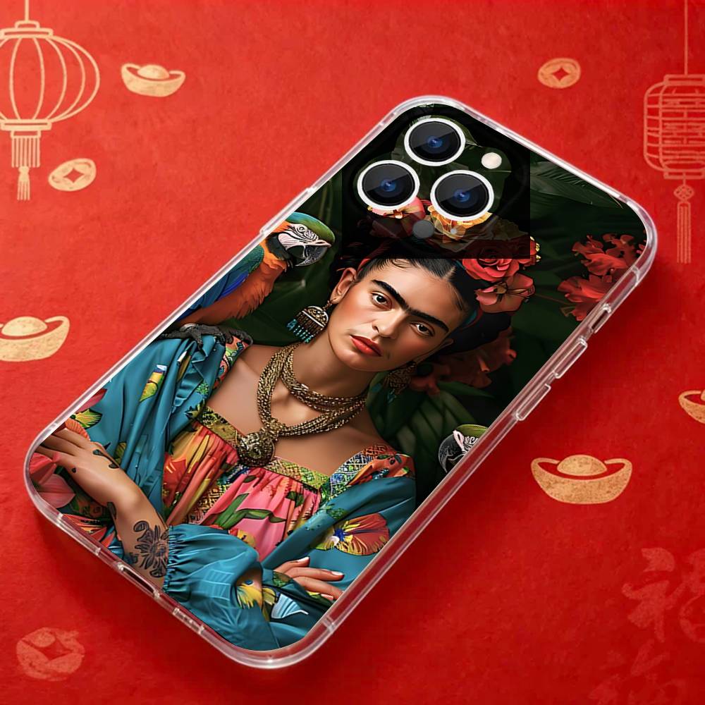 Θήκη Τηλεφώνου Art F-Fridas K-Kahlo COOL Για iPhone 17,16,15,14,13,12,11 Pro,Max,Plus,X,XS,XR,SE4,E Mini Διαφανές Μαλακό Κάλυμμα