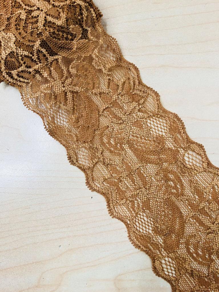 Buntes elastisches florales Spitzenband DIY Bekleidung Nähstoff 8cm breit Schwarz Weiß Rot Rosa Blau Lila Grün Gelb Spitzenband