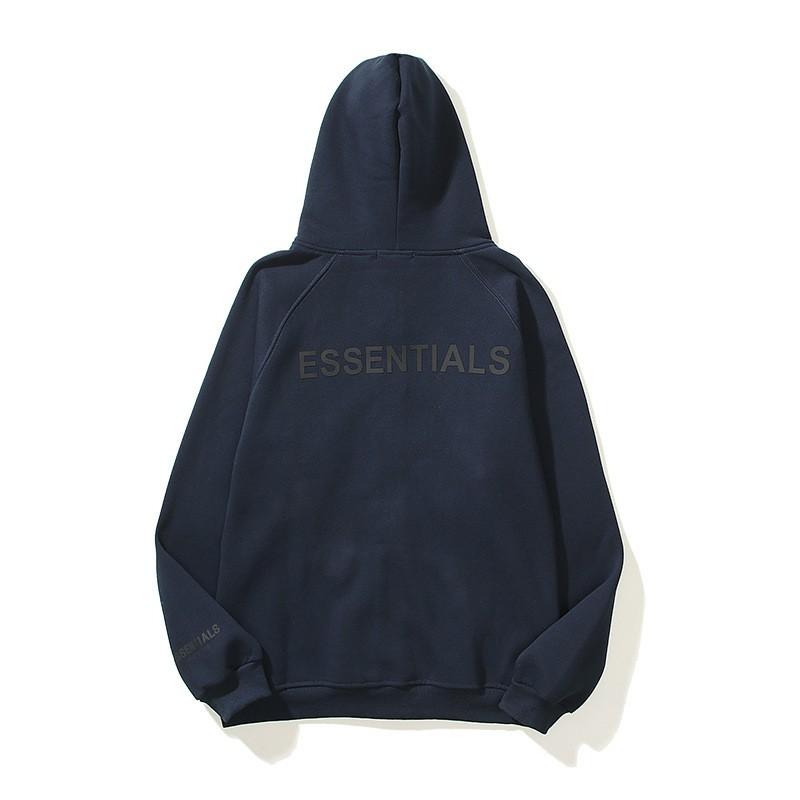 Essentials Hooded Zip-Up Sweatshirt Mens Oversized Cotton Pullover With Front Pocket Casual Streetwear