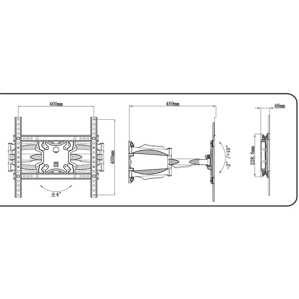 TV Bracket Wal Mount Full Motion Swivel TV Wall Mount Bracket for 40-85 Inch
