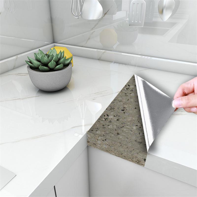 Thickend Self-adhesive Kitchen Cooktop Protective Film Marble Desktop ...