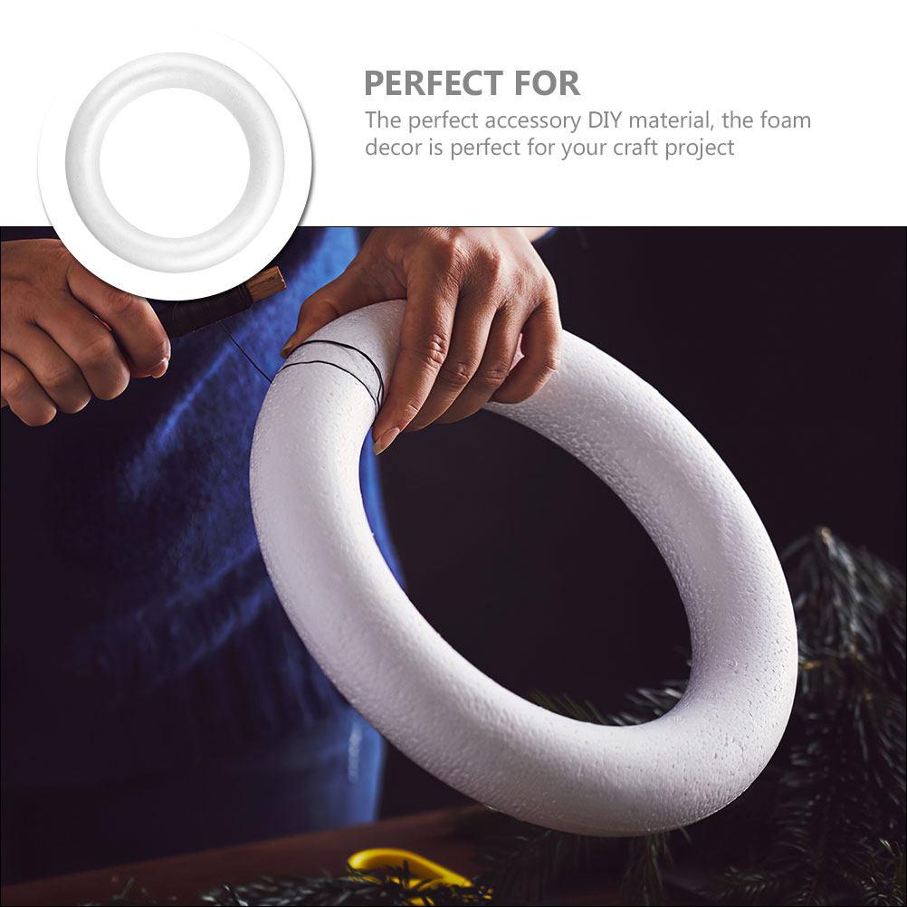DIY Round Foam Circle Unfinished Craft Ring Painting Wreath Party Decoration Foam Circles for Crafts Novelty Foams Circle