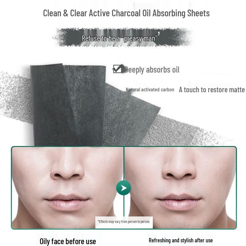 Mentholatum Acnes Activated Charcoal Oil Blotting Paper