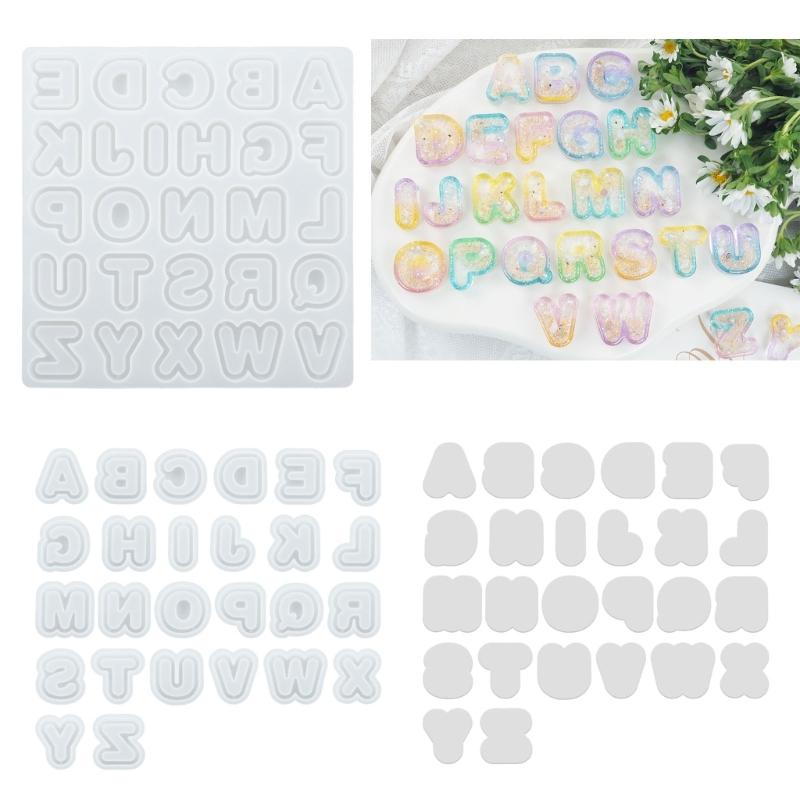 Letter Clay Molds Letter Keychain Moulds Letter Craft Mould Silicone Material Epoxy Resin Mould for DIY Pendant Keychain