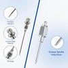 Grease Coupler Lubrication Fitting with Locking Handle, Extension Hose and Metal Needle Nozzles for Vehicle Maintenance