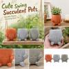 Pot de planteur balançoire suspendu créatif avec design de personnage mignon Décoration de jardin intérieur extérieur Pot de fleurs artisanat unique pour succulentes et petites plantes