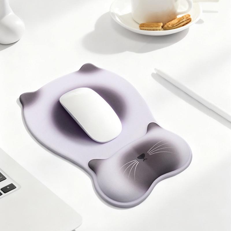 1Pc Cat-Shaped Mouse Pad, Non-Slip Silicone Wrist Rest, Computer Office Silicone Wrist Rest, Cute And Non-Slip