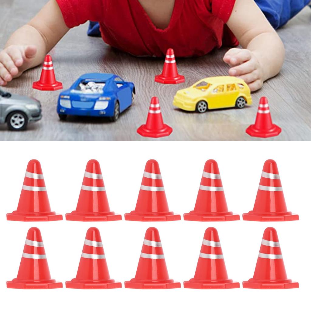 50Pcs Mini Traffic Cone Toys Miniature Traffic Cones for Kids Children RC Remote Control Car Football Training