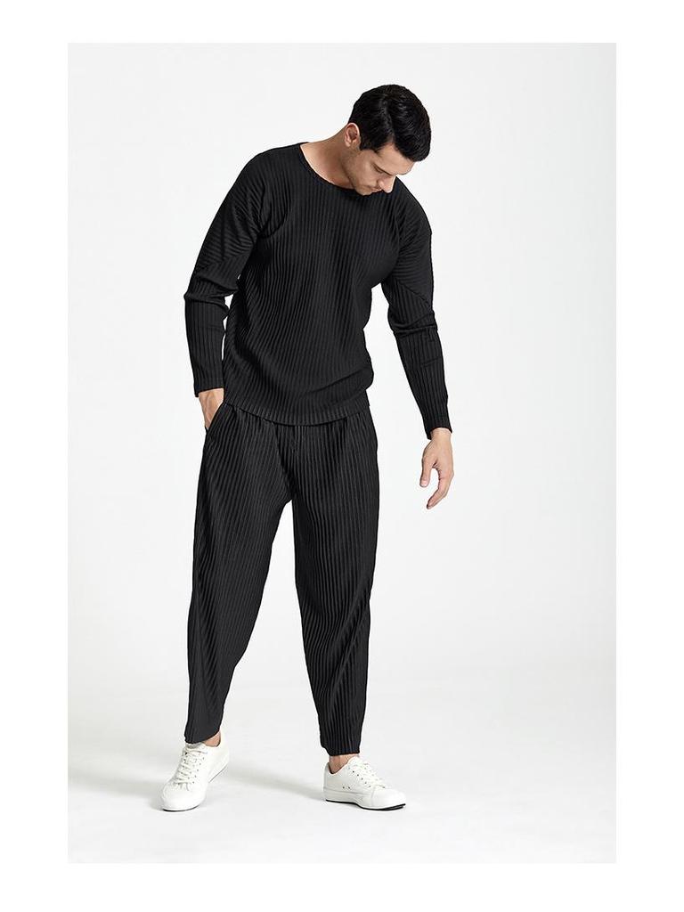 Men's Pleated Casual Pants - 2021 Summer Loose Fit, Plus Size, High Elastic, Straight Leg Trousers