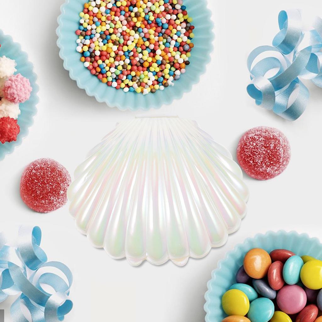 10pcs Plastic Shell Candy Boxes Biscuit Treats Holder MakeUp Jewelry Storage Boxes Baby Shower Wedding Birthday Party Favor