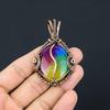 Rainbow Solar Quartz 999 Copper Wire Wrapped Pendant, Handmade Gemstone Pendant Jewelry, Gifts For Wife Brand New Pendant