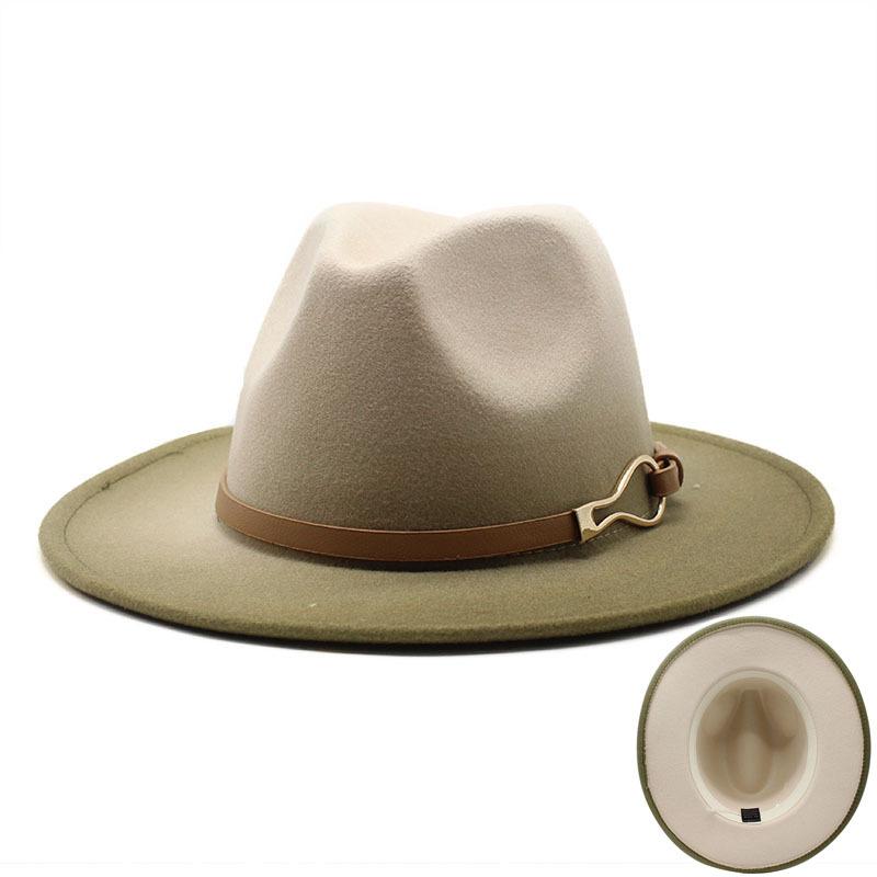Metal Gradual Change Color Spray Paint Top Hat Woolen Top Hat Men And Women Trend Felt Hat Jazz Hat